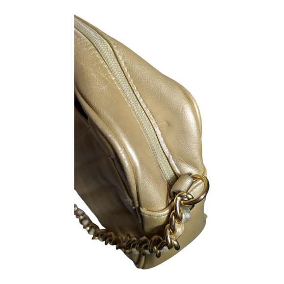 GIANI BERNINI - Gold Purse - Handbag -10x8x3 - Chain and Leather Strap - Picture 7 of 12